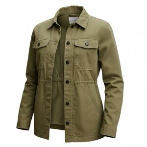 Malibu Bum Army Green Shacket Button Down Small